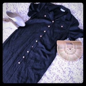 💙Pre-Loved💙Vintage Black linen Maxi